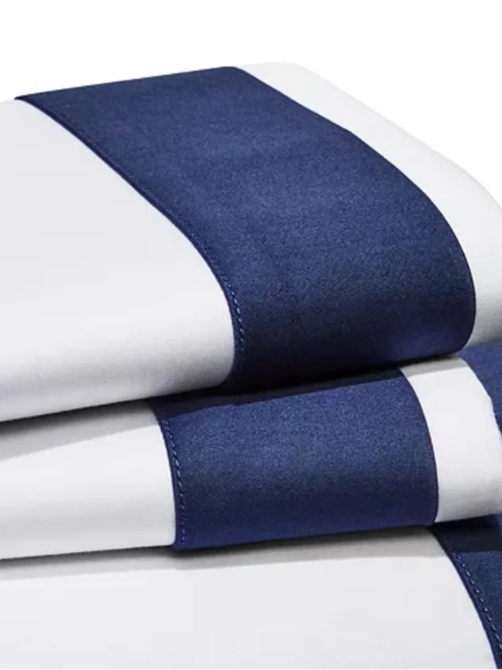 FRETTE Flying 3 Pieces Queen Bed 1 Flat Sheet And 2 pillow Cases White/Navy